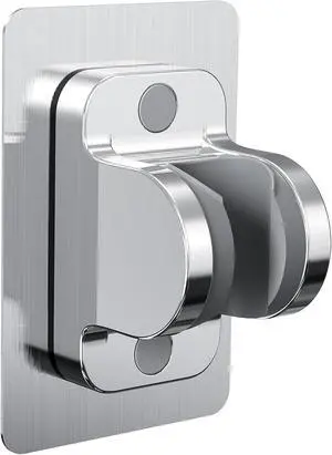 MAYYAYA Shower Head Holder, Silver Adhesive Wall Mounted, Adjustable Angle | Heavy Duty Wall Mounted Shower Head Shelf Bracket, ABS Stick-on Wall Bracket with Strong Adhesive for Handheld Shower Heads MAYYAYA Shower Head Holder, Silver Adhesive Wall Mounted, Adjustable Angle | Heavy Duty Wall Mounted Shower Head Shelf Bracket, ABS Stick-on Wall Bracket with Strong Adhesive for Handheld Shower Heads