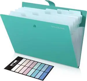 SKYDUE 7-Pocket Expanding File Folder, Accordion Document Organizer | Professional Portable Paper Receipt Holder with Labels for Office Home Business, Letter/A4 Size Green SKYDUE 7-Pocket Expanding File Folder, Accordion Document Organizer | Professional Portable Paper Receipt Holder with Labels for Office Home Business, Letter/A4 Size Green