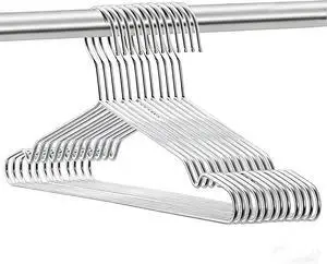 Seropy Coat Hangers Clothes 10 Pack Wire Hangers Heavy Duty Stainless Steel Hangers with Non Slip Grooves, 16.5 Inch Ultra Thin Metal Hangers Space Saving Clothing Hanger Seropy Coat Hangers Clothes 10 Pack Wire Hangers Heavy Duty Stainless Steel Hangers with Non Slip Grooves, 16.5 Inch Ultra Thin Metal Hangers Space Saving Clothing Hanger