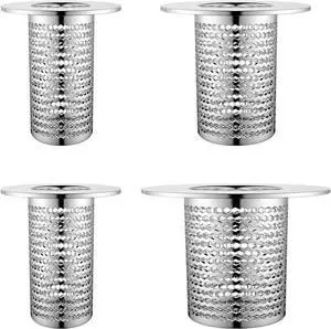 4 PCS Bathroom Sink Drain Strainers, Fit Hole Size from 1.25" to 2.17", Utility Recyclable Sink Strainer, Stainless Steel Sink Strainer for Bathroom Washbasin Bathtub Drain 4 PCS Bathroom Sink Drain Strainers, Fit Hole Size from 1.25" to 2.17", Utility Recyclable Sink Strainer, Stainless Steel Sink Strainer for Bathroom Washbasin Bathtub Drain