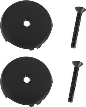 Bathtub Overflow Drain Cover 3-1/8" Bath Tub Overflow Plate with Screw | Black Tub Cover Fits Most Bathtub Face Plate - 2 Pack Bathtub Overflow Drain Cover 3-1/8" Bath Tub Overflow Plate with Screw | Black Tub Cover Fits Most Bathtub Face Plate - 2 Pack
