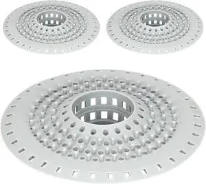 Bathtub Drain Hair Catcher, 3-Pack Silicone Foldable Drain Catcher for Bathtub, Kitchen Sink, Sink, and Regular Shower Bathtub Drain Hair Catcher, 3-Pack Silicone Foldable Drain Catcher for Bathtub, Kitchen Sink, Sink, and Regular Shower