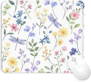 eulps Mouse Pad with Stitched Edge, Multiple Patterns Computer Mouse Pads with Non-Slip Rubber Base, Washable Cloth Mousepad, for Gaming, Laptop, PC (Dragonfly Meadow) eulps Mouse Pad with Stitched Edge, Multiple Patterns Computer Mouse Pads with Non-Slip Rubber Base, Washable Cloth Mousepad, for Gaming, Laptop, PC (Dragonfly Meadow)