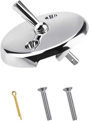 Compatible with Danco 80991 Bathtub Overflow Plate Trip Lever Chrome 2-Hole | Replacement 2-hole tub overflow cover with trip lever. Durable metal chrome finish. Includes mounting screws. Compatible with Danco 80991 Bathtub Overflow Plate Trip Lever Chrome 2-Hole | Replacement 2-hole tub overflow cover with trip lever. Durable metal chrome finish. Includes mounting screws.
