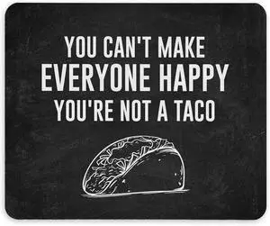 TNUW Funny Cute Taco Mouse Pad, 9.4 x 7.8 inch, Non-Slip Rubber Mat for Desk Decor, Taco Office Supplies Gift for Women, Mouse Pad for Work TNUW Funny Cute Taco Mouse Pad, 9.4 x 7.8 inch, Non-Slip Rubber Mat for Desk Decor, Taco Office Supplies Gift for Women, Mouse Pad for Work