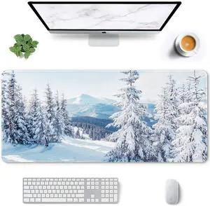 Auhoahsil Large Gaming Mouse Pad, Ice and Snow Theme XXL 35.4 x 15.7 in Desk Pad Stitched Non-Slip Rubber Long Computer Mousepad Thin Extended Full Size Desk Mat for Desktop, Laptop, Wireless Mice Auhoahsil Large Gaming Mouse Pad, Ice and Snow Theme XXL 35.4 x 15.7 in Desk Pad Stitched Non-Slip Rubber Long Computer Mousepad Thin Extended Full Size Desk Mat for Desktop, Laptop, Wireless Mice