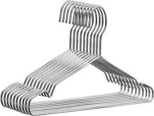 Fayleeko 10 Pack Wire Coat Hangers - Strong, Heavy Duty Stainless Steel Metal Hangers, 16.5 Inch Ultra Thin, Space Saving Fayleeko 10 Pack Wire Coat Hangers - Strong, Heavy Duty Stainless Steel Metal Hangers, 16.5 Inch Ultra Thin, Space Saving