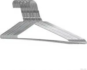 Otylzto 20Pcs Silver Wire Hangers for Clothes, Shirt, Wire Coat Otylzto 20Pcs Silver Wire Hangers for Clothes, Shirt, Wire Coat