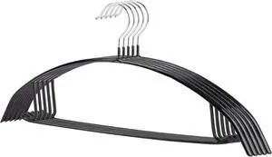 Sweater Hangers No Shoulder Bump, Non-Slip Rubber & Rust-Free Metal | Heavy Duty and Ergonomic Curved for Closet Clothes like Suits Coats Pants Dresses or Shirts, Set of 5, Black Coated Sweater Hangers No Shoulder Bump, Non-Slip Rubber & Rust-Free Metal | Heavy Duty and Ergonomic Curved for Closet Clothes like Suits Coats Pants Dresses or Shirts, Set of 5, Black Coated
