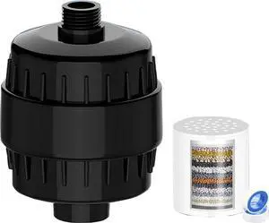Black High Output Shower Filter 99% Remove Shower Head Filter for Hard Water, Heavy Metals, Chlorine and Harmful Substance, Improve Your Skin And Hair Black High Output Shower Filter 99% Remove Shower Head Filter for Hard Water, Heavy Metals, Chlorine and Harmful Substance, Improve Your Skin And Hair