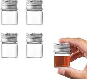 4Pcs 5ml Glass Jars with Lids Mini Glass Bottles Tiny Miniature Bottles Screw Cap Vials Small Jar Containers Mini Bottle Vial with Little Caps for DIY Crafts Storage Decor and More 4Pcs 5ml Glass Jars with Lids Mini Glass Bottles Tiny Miniature Bottles Screw Cap Vials Small Jar Containers Mini Bottle Vial with Little Caps for DIY Crafts Storage Decor and More