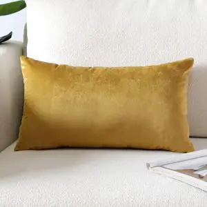 Artscope Luxury Velvet Pillow Covers Super Soft Decorative Square Throw Pillow Covers Case Cushion Covers for Sofa Couch Bedroom Car Decor 12x20 Inch Gold Artscope Luxury Velvet Pillow Covers Super Soft Decorative Square Throw Pillow Covers Case Cushion Covers for Sofa Couch Bedroom Car Decor 12x20 Inch Gold