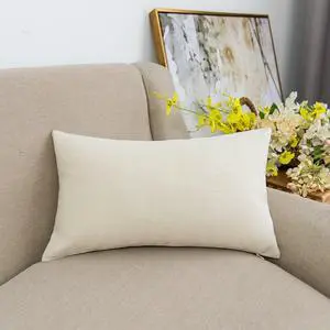 Jeanerlor Lined Linen White Throw Pillow Cover 12x20 inch Cushion Case from Home Decor for Baby/Children, (30 x 50 cm), Light Linen Jeanerlor Lined Linen White Throw Pillow Cover 12x20 inch Cushion Case from Home Decor for Baby/Children, (30 x 50 cm), Light Linen