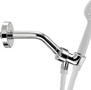 Shower Arm Set Shower Head Holder Plastic Shower holder for Handheld Showerhead, with 6-inch Shower Arm Adjustable Brass and ABS Bracket with Brass Swivel Ball Joint(Chrome) Shower Arm Set Shower Head Holder Plastic Shower holder for Handheld Showerhead, with 6-inch Shower Arm Adjustable Brass and ABS Bracket with Brass Swivel Ball Joint(Chrome)
