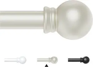 Thestoa Nickel Curtain Rods for Windows 30-46 Inch, 5/8" Stainless Steel Small Curtain Rod for Bedroom, Living Room,Kitchen,Farmhouse Thestoa Nickel Curtain Rods for Windows 30-46 Inch, 5/8" Stainless Steel Small Curtain Rod for Bedroom, Living Room,Kitchen,Farmhouse
