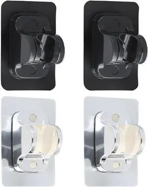 4 PCS Shower Head Holder Wall Mount, Adhesive Handle Hose Sprayer Black Silver 4 PCS Shower Head Holder Wall Mount, Adhesive Handle Hose Sprayer Black Silver