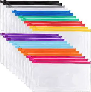 EOOUT 24pcs Poly Zip Envelope, Plastic Envelope, Reusable Envelopes, 9 x 4.7 Inches, A6 Size, 10 Colors, for Office Supplies EOOUT 24pcs Poly Zip Envelope, Plastic Envelope, Reusable Envelopes, 9 x 4.7 Inches, A6 Size, 10 Colors, for Office Supplies