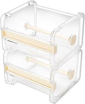 molshine 2 Pack Transparent Desktop Multi Washi Masking Tape Storage Dispenser,Tape Cutter,Tape Roll Holder (Not Include Masking Tape) (Beige) molshine 2 Pack Transparent Desktop Multi Washi Masking Tape Storage Dispenser,Tape Cutter,Tape Roll Holder (Not Include Masking Tape) (Beige)