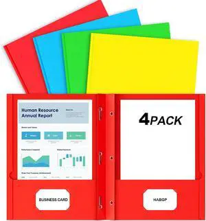 4 Pack Folders with Pockets and Prongs, 2 Pocket Folders with 3 Fasteners | Heavy Duty Paper Pocket Folders, for 8.5" x 11" Paper, for School Office Home, 4 Assorted Colors 4 Pack Folders with Pockets and Prongs, 2 Pocket Folders with 3 Fasteners | Heavy Duty Paper Pocket Folders, for 8.5" x 11" Paper, for School Office Home, 4 Assorted Colors