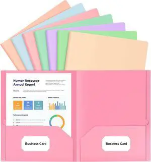 Folders with Pockets (7 Pack, Pastel Color), Heavy Duty Paper Pocket Folder | 2 Pocket Folders for Documents, Letter Size, Poly Folders for Kids, Teacher, School, Office Folders with Pockets (7 Pack, Pastel Color), Heavy Duty Paper Pocket Folder | 2 Pocket Folders for Documents, Letter Size, Poly Folders for Kids, Teacher, School, Office