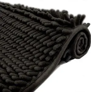 Chenille Bath Mat Non-Slip Microfiber Floor Mat Baby Bath Mat for Kids Ultra Soft Washable Bathroom Dry Fast Water Absorbent Shower Mat Area Rugs (15.3" x 23.2", Black) Chenille Bath Mat Non-Slip Microfiber Floor Mat Baby Bath Mat for Kids Ultra Soft Washable Bathroom Dry Fast Water Absorbent Shower Mat Area Rugs (15.3" x 23.2", Black)
