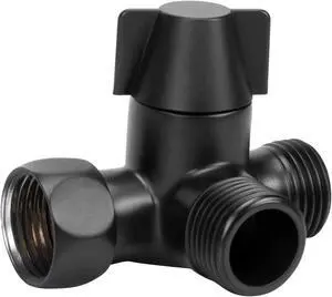 NearMoon Solid Brass G1/2" Shower Arm, 3-Way Diverter Valve for Handheld and Fixed Spray Head, Bathroom Component for Showerhead Combo T-Adapter (Movable Nut, Matte Black) NearMoon Solid Brass G1/2" Shower Arm, 3-Way Diverter Valve for Handheld and Fixed Spray Head, Bathroom Component for Showerhead Combo T-Adapter (Movable Nut, Matte Black)