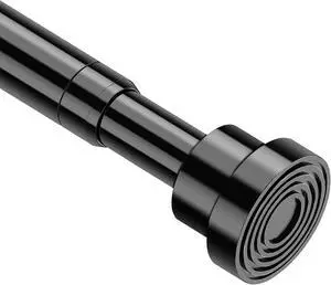 Spring Tension Curtain Rod 18 to 28 Inch Adjustable Small Tension Rod No Drilling Short Black Curtain Rod Expandable for Window, Cupboard, Closet, Wardrobe, DIY Projects Spring Tension Curtain Rod 18 to 28 Inch Adjustable Small Tension Rod No Drilling Short Black Curtain Rod Expandable for Window, Cupboard, Closet, Wardrobe, DIY Projects