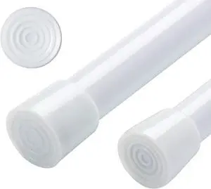 White Tension Curtain Rod for Windows 26-39 Inch,Adjustable Expandable Pressure Spring Curtain Rod No Drilling, 5/8" Curtain Rod for Closet Door Bedroom Doorway White Tension Curtain Rod for Windows 26-39 Inch,Adjustable Expandable Pressure Spring Curtain Rod No Drilling, 5/8" Curtain Rod for Closet Door Bedroom Doorway