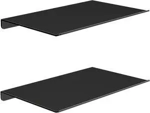 MKO 8" Small Floating Shelves for Wall, Metal Wall Mounted Shelf for Bathroom, Bedroom, Living Room, Kitchen, Little Mini Tiny Display Hanging Shelves for Books/Storage/Room Decor 2 Packs, Black MKO 8" Small Floating Shelves for Wall, Metal Wall Mounted Shelf for Bathroom, Bedroom, Living Room, Kitchen, Little Mini Tiny Display Hanging Shelves for Books/Storage/Room Decor 2 Packs, Black