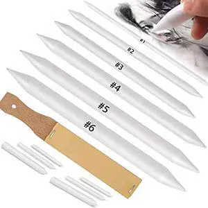 N NOROCME 12 PCS Blending Stumps and Tortillions Paper Art Blenders | with Sandpaper Pencil Sharpener Pointer,for Student Artist Charcoal Sketch Drawing Tools,Soften lines,Mix colors N NOROCME 12 PCS Blending Stumps and Tortillions Paper Art Blenders | with Sandpaper Pencil Sharpener Pointer,for Student Artist Charcoal Sketch Drawing Tools,Soften lines,Mix colors