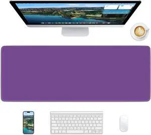 Mouse Pad 31.5x11.8in Large Desk Mat Non-Slip for Office | Stitched edges prevent fraying, rubber non-slip base keeps pad stable, large mousepad for home, work and gaming, Purple Mouse Pad 31.5x11.8in Large Desk Mat Non-Slip for Office | Stitched edges prevent fraying, rubber non-slip base keeps pad stable, large mousepad for home, work and gaming, Purple