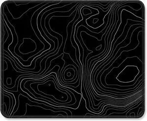 ITNRSIIET Mouse Pad with Stitched Edge Premium Textured Smooth Precise Operation Waterproof Washable Non-Slip Rubber Base Desktop Protection Mat, 10.2×8.3×0.12 inches, Topographic Contour Black ITNRSIIET Mouse Pad with Stitched Edge Premium Textured Smooth Precise Operation Waterproof Washable Non-Slip Rubber Base Desktop Protection Mat, 10.2×8.3×0.12 inches, Topographic Contour Black