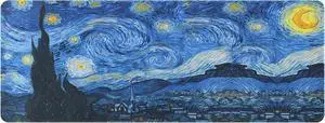 Mouse Pad, Van Gogh Starry Night Extended Large Gaming Mouse Pad, 31.4"x11.8" Non-Slip Rubber Base XL Large Mousepad with Stitched Edges,Waterproof Keyboard Mouse Mat Desk Pad Mouse Pad, Van Gogh Starry Night Extended Large Gaming Mouse Pad, 31.4"x11.8" Non-Slip Rubber Base XL Large Mousepad with Stitched Edges,Waterproof Keyboard Mouse Mat Desk Pad