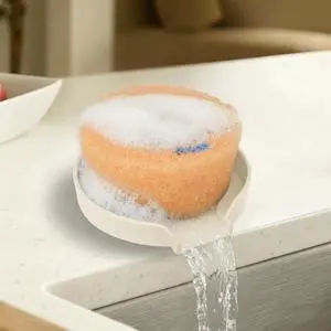 Holder for Scrub Daddy, Thinnest Build to Last Sponges Holders, Durable Smiley Face Sponge Rack, Large Soap Dish & Sink Caddy Organizer, Dishwasher Safe (White, 1) Holder for Scrub Daddy, Thinnest Build to Last Sponges Holders, Durable Smiley Face Sponge Rack, Large Soap Dish & Sink Caddy Organizer, Dishwasher Safe (White, 1)