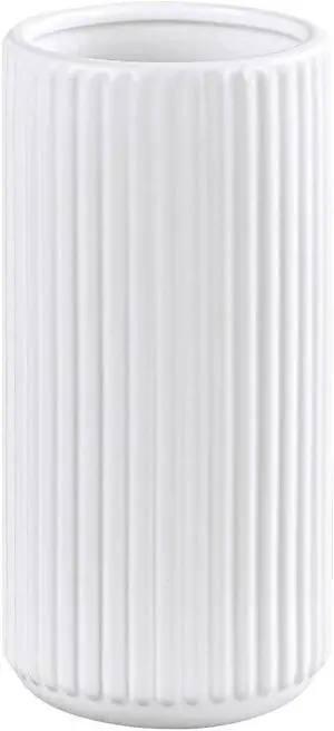 TIMEFOTO White Ceramic Flower Vase for Pampas Grass, 6 inch Small Decorative Centerpiece Ribbed Vase for Dining Table, Office Desktop, Shelf Bookshelf, Mantel, Bathroom, Countertop, Farmhouse, Gift TIMEFOTO White Ceramic Flower Vase for Pampas Grass, 6 inch Small Decorative Centerpiece Ribbed Vase for Dining Table, Office Desktop, Shelf Bookshelf, Mantel, Bathroom, Countertop, Farmhouse, Gift