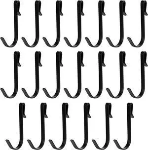 KALIONE 20 Pcs J Shaped Clip-on Hook Stainless Steel Wire Rack Hanging Sink Grid for Kitchen, Bedroom, Office (Black) KALIONE 20 Pcs J Shaped Clip-on Hook Stainless Steel Wire Rack Hanging Sink Grid for Kitchen, Bedroom, Office (Black)