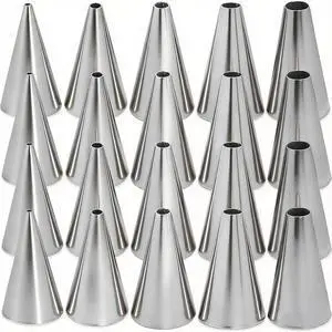 20 PCS Round Piping Tip Stainless Steel Cream Cupcake Nozzles Frosting Macaron Cake Decorating Tools Multipurpose Pastry Piping for Small Pastries Puffs Cupcakes Filling Donuts Other Pastries5 Sizes 20 PCS Round Piping Tip Stainless Steel Cream Cupcake Nozzles Frosting Macaron Cake Decorating Tools Multipurpose Pastry Piping for Small Pastries Puffs Cupcakes Filling Donuts Other Pastries5 Sizes