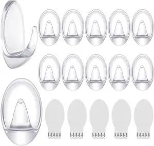 Blulu 12 Pcs Clear Adhesive Hooks for Hanging Wall Hooks Heavy Duty 22 lb Max No Damage Waterproof Transparent Hook with 15 Pcs Self-Adhesive Tapes for Home Bathroom Kitchen Office Wall Blulu 12 Pcs Clear Adhesive Hooks for Hanging Wall Hooks Heavy Duty 22 lb Max No Damage Waterproof Transparent Hook with 15 Pcs Self-Adhesive Tapes for Home Bathroom Kitchen Office Wall