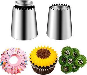 Suuker Large Piping Tips Piping Tips Set, Stainless Steel | Cake Decorating Tips, Frosting Icing Tips, For Cupcakes, Cake, Cookie, 795S 796S Suuker Large Piping Tips Piping Tips Set, Stainless Steel | Cake Decorating Tips, Frosting Icing Tips, For Cupcakes, Cake, Cookie, 795S 796S