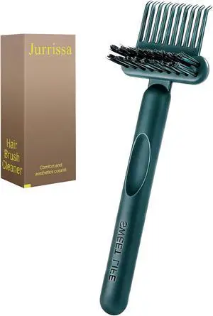 Hair Brush Comb Cleaning Tool Comb,2-in-1 Hair Brush Cleaner Tool, Portable Remover Rake for Removing Hair Dust, Home and Salon Use (Sage Green) Hair Brush Comb Cleaning Tool Comb,2-in-1 Hair Brush Cleaner Tool, Portable Remover Rake for Removing Hair Dust, Home and Salon Use (Sage Green)