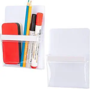 CHUNNIAO Magnetic Pencil Holders,Whiteboard Accessory with Strong Magnets, Storage Pen Pocket for Your Fridge, School Locker, Office Cabinets, 2 Pack CHUNNIAO Magnetic Pencil Holders,Whiteboard Accessory with Strong Magnets, Storage Pen Pocket for Your Fridge, School Locker, Office Cabinets, 2 Pack