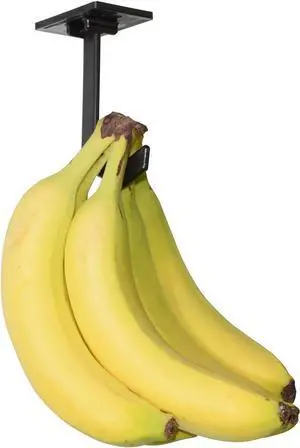 Banana Hanger - Under Cabinet Hook for Bananas or Other Lightweight Kitchen Items. Hook Folds-up When Not in Use. Self-Adhesive and Pre-drilled Holes (Screws Provided!) Keep Bananas Fresh.(Black) Banana Hanger - Under Cabinet Hook for Bananas or Other Lightweight Kitchen Items. Hook Folds-up When Not in Use. Self-Adhesive and Pre-drilled Holes (Screws Provided!) Keep Bananas Fresh.(Black)