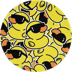 Duck Pattern Round Mouse Pad Small Gaming Mousepad Desk Mat Stitched Edges 8 X 8 Inch for Home Office Duck Pattern Round Mouse Pad Small Gaming Mousepad Desk Mat Stitched Edges 8 X 8 Inch for Home Office