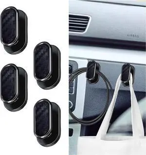KITUREK Car Mini Hooks, Self-Adhesive Backseat Hangers, 4PCS, Carbon Fiber | Multifunctional Wall Hanging Hooks, Universal Hook Stickers, Car Interior Accessories for Key Charging Cable Earphone KITUREK Car Mini Hooks, Self-Adhesive Backseat Hangers, 4PCS, Carbon Fiber | Multifunctional Wall Hanging Hooks, Universal Hook Stickers, Car Interior Accessories for Key Charging Cable Earphone
