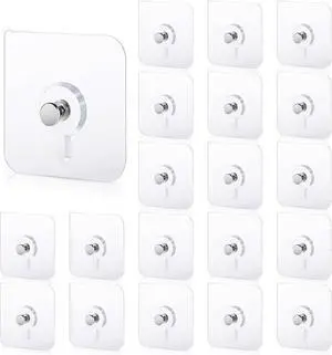 Nogeqi 20 Pcs Self Adhesive Wall Hooks No Drill Hooks for Hanging, No-Trace Sticker Frame Hangers Without Nails for Mount Wall Shelf, Heavy Duty Adhesive Wall Hooks for Kitchen, Bathroom Nogeqi 20 Pcs Self Adhesive Wall Hooks No Drill Hooks for Hanging, No-Trace Sticker Frame Hangers Without Nails for Mount Wall Shelf, Heavy Duty Adhesive Wall Hooks for Kitchen, Bathroom