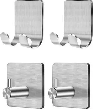 CGBE 4 Packs Shower Hooks for Inside Shower, Self Adhesive Shaver Holder Hanger Hook for Bathroom Damage Free Wall Hooks for Razor Loofah Sponge CGBE 4 Packs Shower Hooks for Inside Shower, Self Adhesive Shaver Holder Hanger Hook for Bathroom Damage Free Wall Hooks for Razor Loofah Sponge