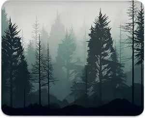 Monochromatic Forest Landscape Digital Art for Mouse Pad - Serene Pine Tree Design, Stitched Edges Non-Slip Rubber Base Mouse Pads for Computers Laptop Monochromatic Forest Landscape Digital Art for Mouse Pad - Serene Pine Tree Design, Stitched Edges Non-Slip Rubber Base Mouse Pads for Computers Laptop
