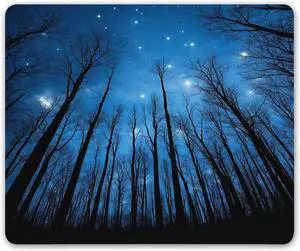 Smooffly Gaming Mouse Pad Custom,Winter Night Landscape with Woods Under Starry Sky Mouse pad 9.5 X 7.9 Inch (240mmX200mmX3mm) Smooffly Gaming Mouse Pad Custom,Winter Night Landscape with Woods Under Starry Sky Mouse pad 9.5 X 7.9 Inch (240mmX200mmX3mm)