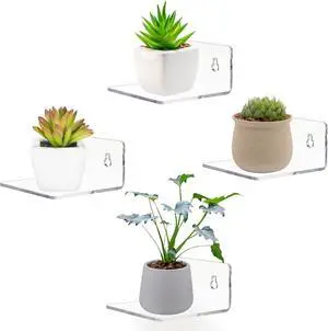 Acrylic Wall Shelves,Clear 4 inch Floating Shelves for Display,Ledges Pop Figures,Plant,Tiny Wall Mounted Transparent Shelf Small Invisible Shelves with Adhesive for Bedroom Living Room Decoration Acrylic Wall Shelves,Clear 4 inch Floating Shelves for Display,Ledges Pop Figures,Plant,Tiny Wall Mounted Transparent Shelf Small Invisible Shelves with Adhesive for Bedroom Living Room Decoration