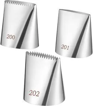 Extra Large Piping Tips, 3 PCS Big Piping Tips Stainless Steel Half Row Braided Flower Cake Decorating Tip Boquillas Para Reposteria for Cupcakes, Cake, Cookie Buttercream and Decorating Extra Large Piping Tips, 3 PCS Big Piping Tips Stainless Steel Half Row Braided Flower Cake Decorating Tip Boquillas Para Reposteria for Cupcakes, Cake, Cookie Buttercream and Decorating